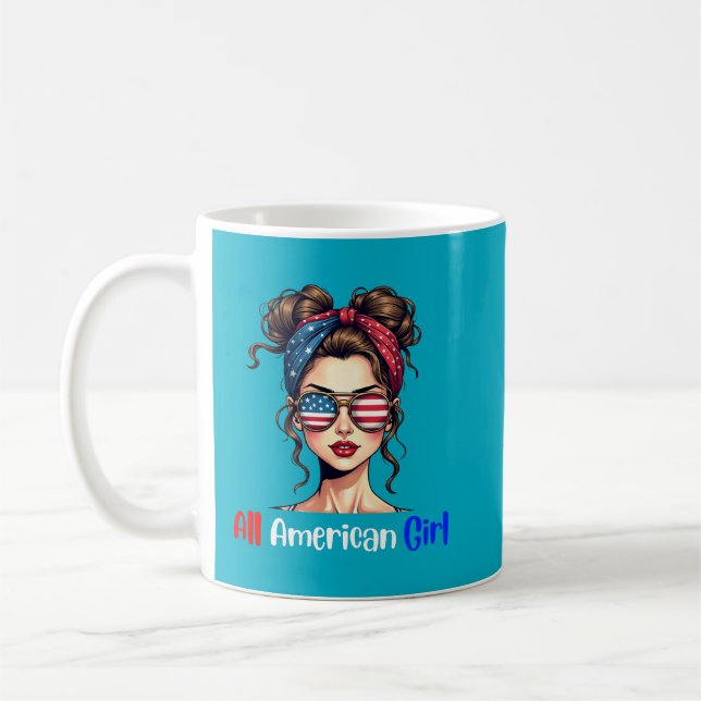 Caneca De Café All American Girl Patriotic Coffee (Esquerda)