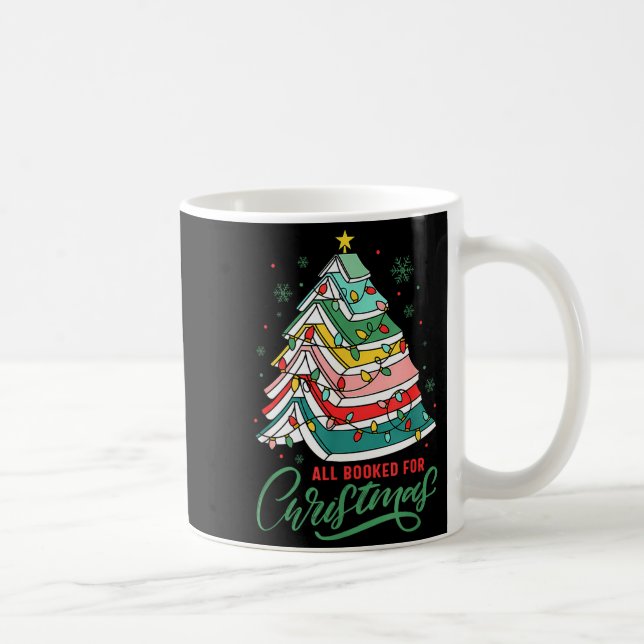 Caneca De Café All Booked For Christmas Book Xmas Tree Lights Rea (Direita)