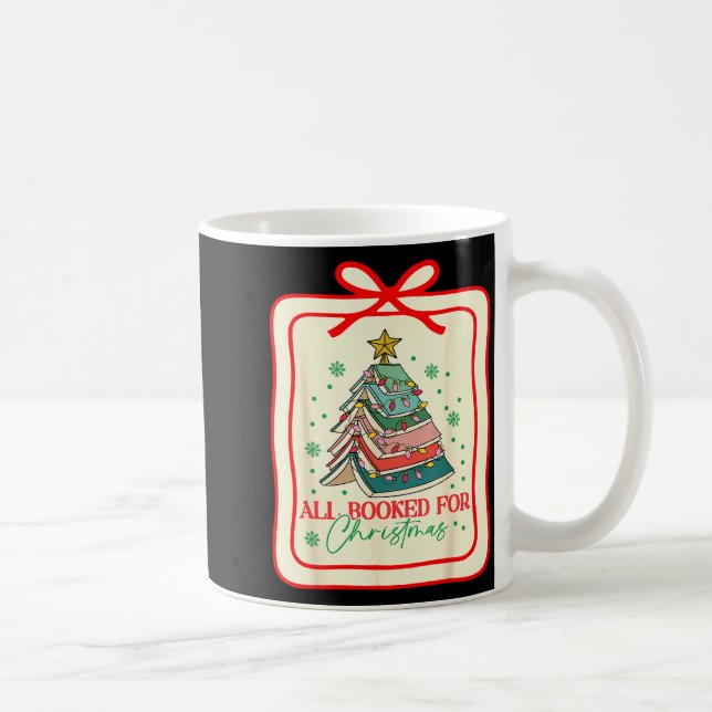 Caneca De Café All Booked For Christmas Coquette Bow Tree Lights  (Direita)