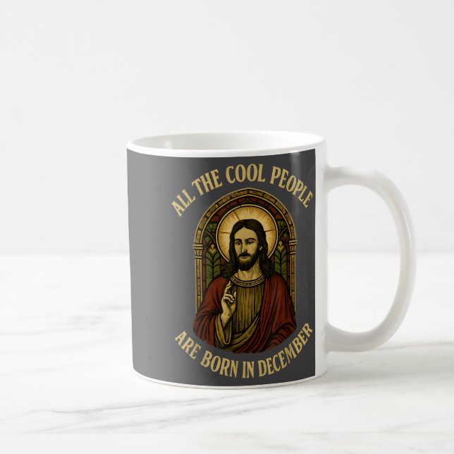 Caneca De Café All Cool People Are Born In December Birthday Chri (Direita)