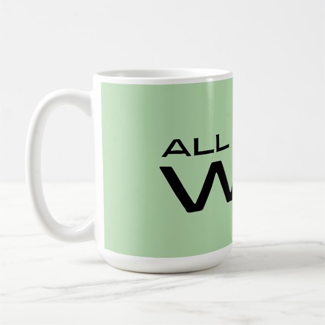Caneca De Café "All I Do Is Win" Minimalist Motivational Message (Esquerda)
