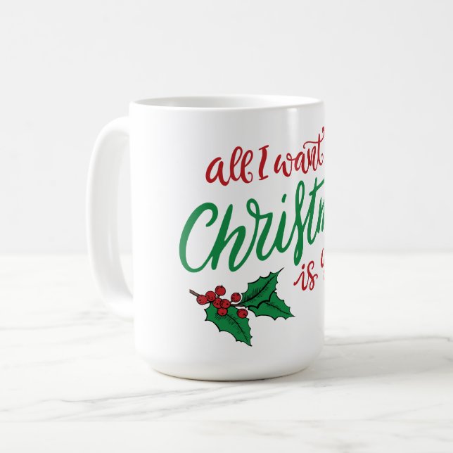 Caneca De Café All I want for Christmas (Frente Esquerda)