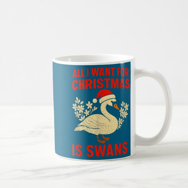 Caneca De Café All I Want For Christmas Is Swans Ugly Xmas Sweate (Direita)