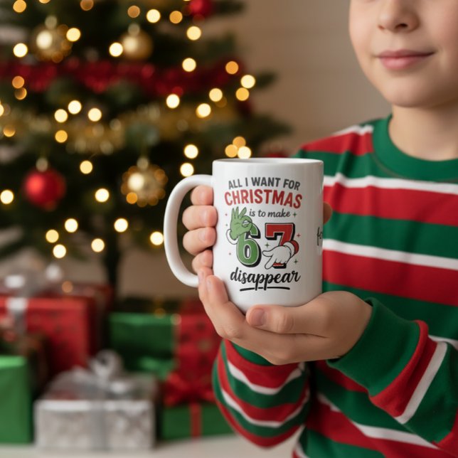 Caneca De Café All I Want for Christmas — Make 6•7 Disappear Mug  (Criador carregado)