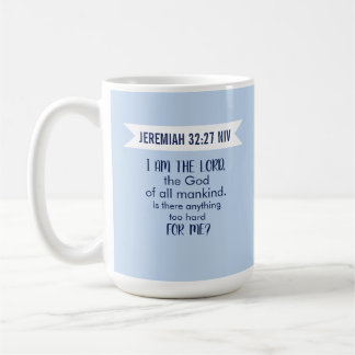Caneca De Café All Powerful God Bible Verse Pastel Blue Faith