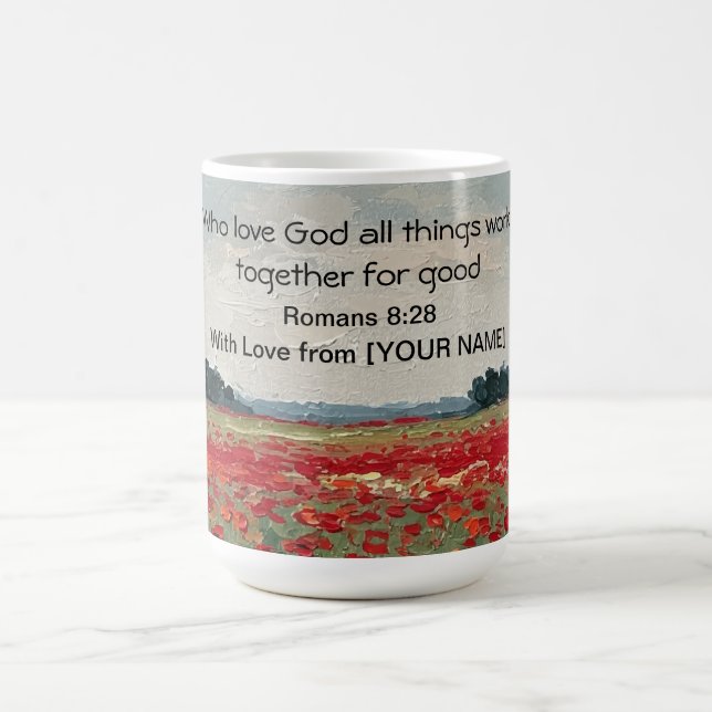 Caneca De Café All Things for Good" Personalized Bible Verse Mug (Centro)