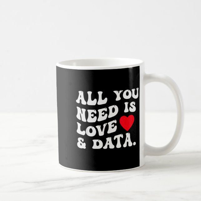 Caneca De Café All You Need Is Love And Data Funny Valentine Data (Direita)