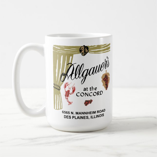 Caneca De Café Allgauer's no Concord, Des Plaines, IL (Esquerda)