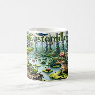 Caneca De Café Alligator Fantasy Swamp Thunder_Cove