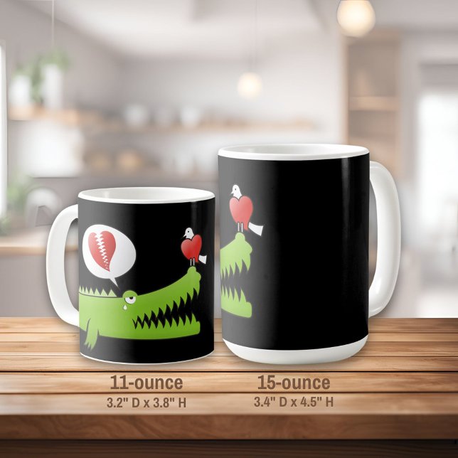 Caneca De Café Alligator no Amor (Criador carregado)