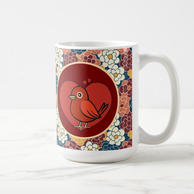 Caneca De Café allover flower design (Direita)