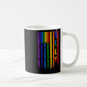 Caneca De Café Ally Lgbt Lgbtq Rainbow Pride American Flag 4th Of