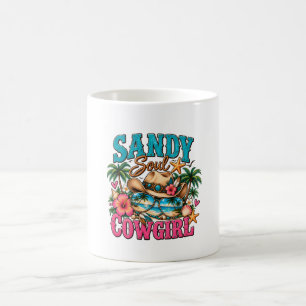 Caneca De Café Alma Arenosa Cowgirl Costeira Ocidental Praia