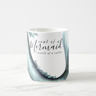 Caneca De Café Alma de Sereia Boca do Marinheiro   Engraçado