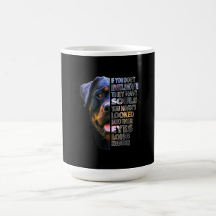 Caneca De Café Alma Rottweiler Eu Adoro Cachorros Rotativos