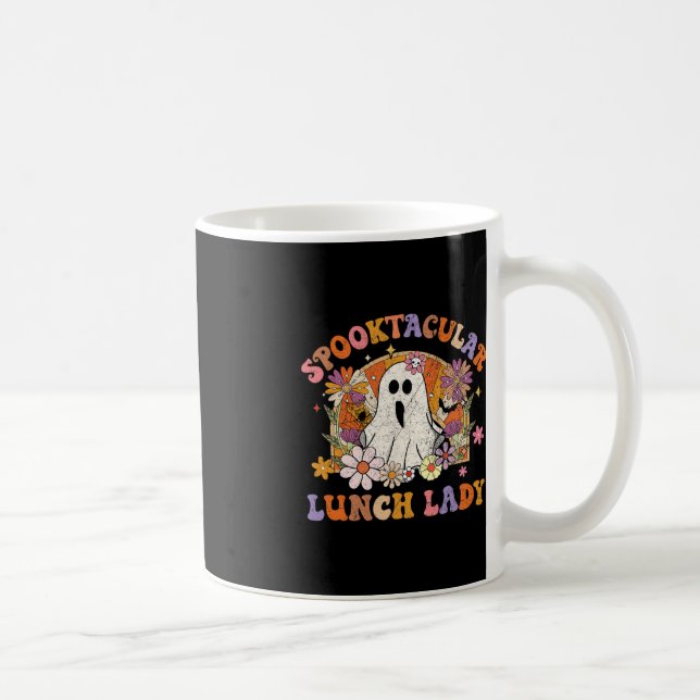 Caneca De Café Almoço Spooktacular Lady Happy Halloween Mat Spook (Direita)
