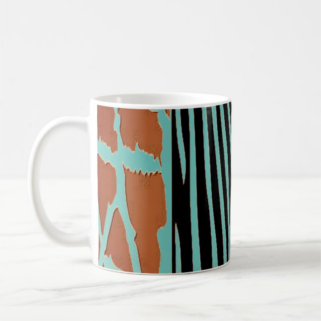 Caneca De Café Almofada com Estampa de Animal Rústico Listra de Z (Esquerda)