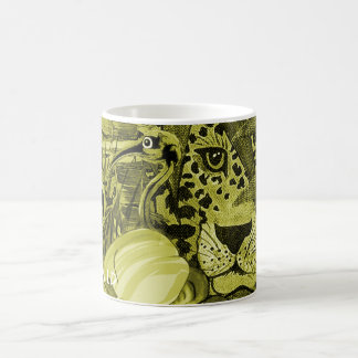 Caneca De Café Almofada de Arbusto Leopardo Oliva