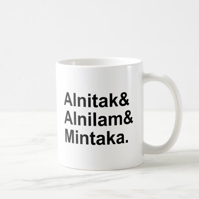 Caneca De Café Alnitak Alnilam Mintaka | 3 Estrelas do Cinturão d (Direita)