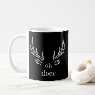 Caneca De Café "Alô, Caro", "Deer Antlers & Ears Coffee Mug"