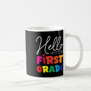 Caneca De Café Alô Primeira Escola Ano 1rua Crianças K