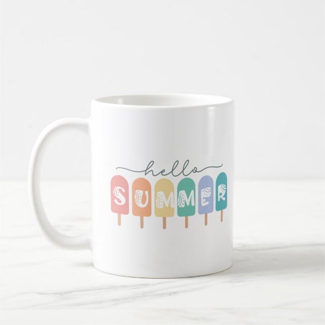 Caneca De Café Alô Summer Popsicle Colorful (Esquerda)