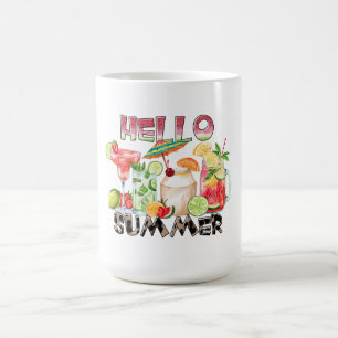 Caneca De Café Alô Summer Tropical Drinks Mug - Refreshing Vibe