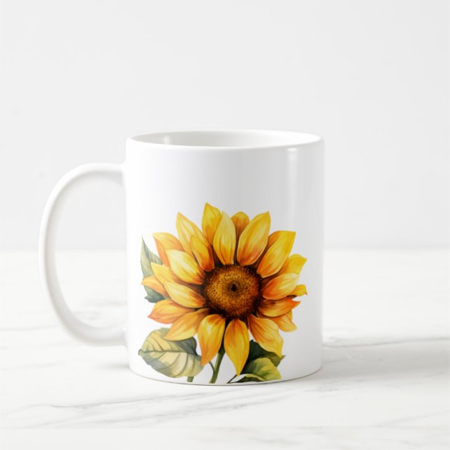 Caneca De Café "Alô Sunshine" Cama de Girassol (Esquerda)
