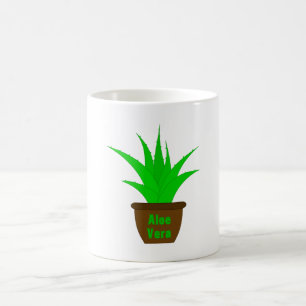 Caneca De Café Aloe Vera com rótulo