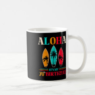 Caneca De Café Aloha 70º Aniversário Havaí Praia Tropical Surf