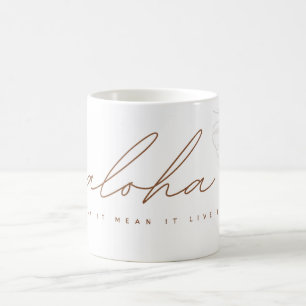 Caneca De Café Aloha Artístico Dize, Significa, Viva Embrulho