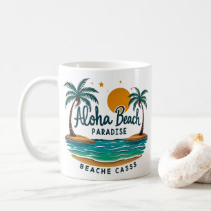 Caneca De Café Aloha Beach Paradise: Sua Saída Tropical Espera