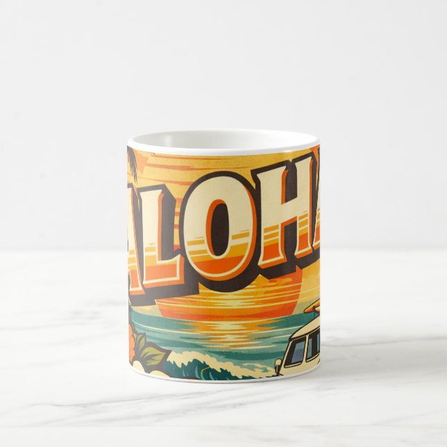 Caneca De Café Aloha Beach Sunset Island  (Centro)