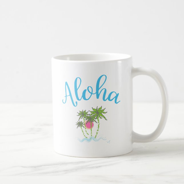 Caneca De Café Aloha Beaches Hawaiian Style Summer (Direita)
