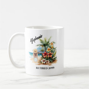 Caneca De Café Aloha de Verão, praia, reformada por mulheres