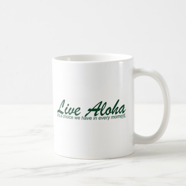 Caneca De Café Aloha design vivo da paisagem (Direita)