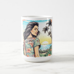 Caneca De Café Aloha Girl
