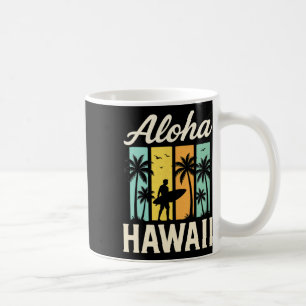 Caneca De Café Aloha Havaí - Praia de Surf Palmeiras Pôr do Sol