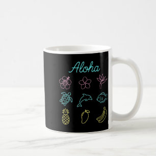 Caneca De Café Aloha Havaiano Tropical Ilha de Verão