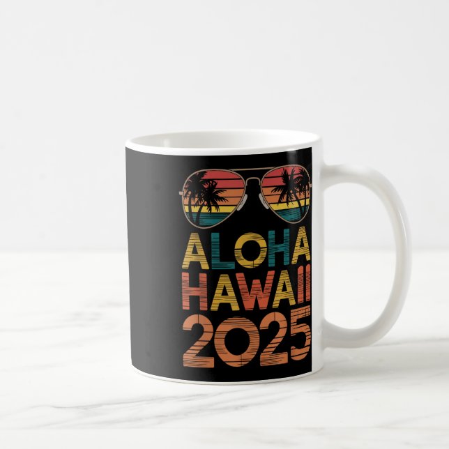 Caneca De Café Aloha Hawaii 2025 Perfeito Para Summer Trip Beach  (Direita)
