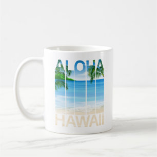 Caneca De Café Aloha Hawaii Islands Tropical Beach