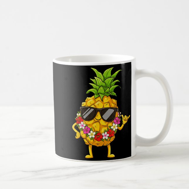 Caneca De Café Aloha Hawaiian Cute Ne Shaka Hibiscus Kids Girls  (Direita)