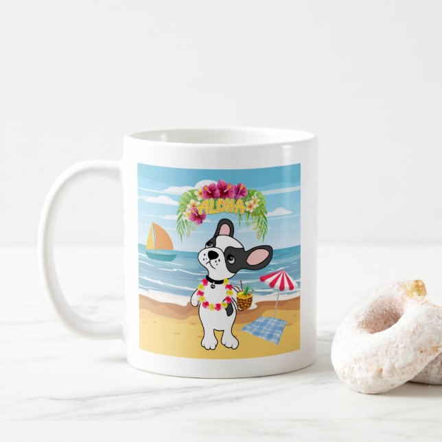 Caneca De Café Aloha Hawaiian Puppy Mug (Com Donut)