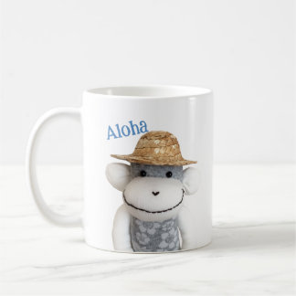Caneca De Café Aloha Sock Monkey(Boy)