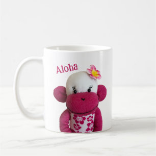 Caneca De Café Aloha Sock Monkey (Rapariga)
