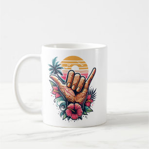 Caneca De Café Aloha Spirit - Hawaiian Shaka Art