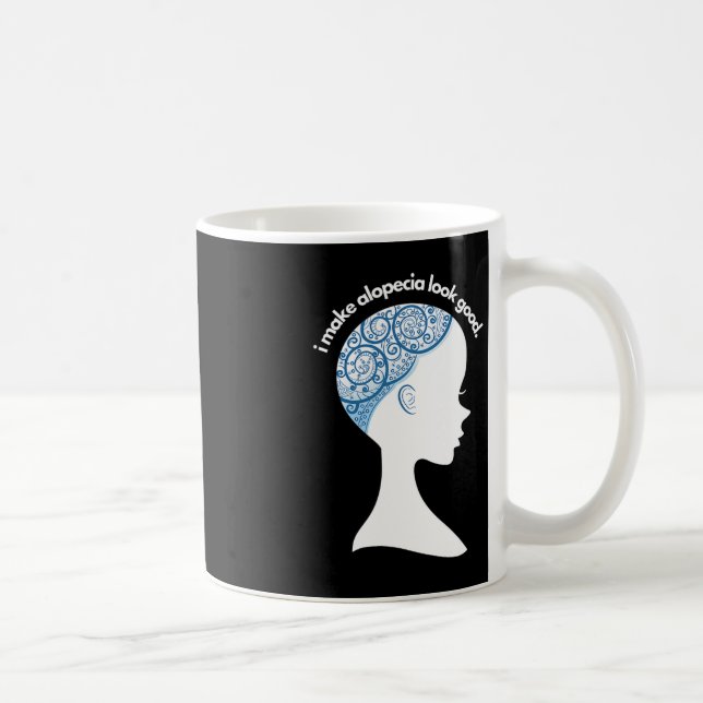 Caneca De Café Alopecia Areata - Sensibilização para a perda de c (Direita)