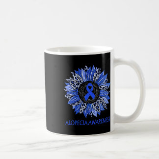 Caneca De Café Alopecia de girassol Sensibilização Blue Ribbon Su