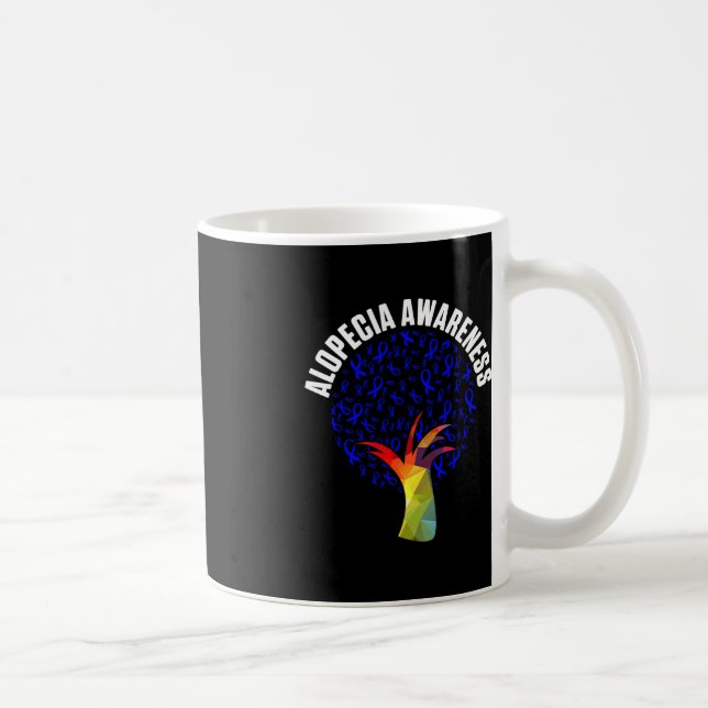 Caneca De Café Alopecia Sensibilização Cabelo Perda Guerreiro Lut (Direita)