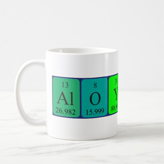 Caneca De Café Aloysius mesa periódica mug (Esquerda)